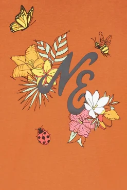 NE FLORAL GRAPHIC - T-shirt | Marron