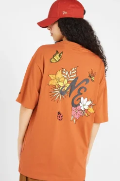 NE FLORAL GRAPHIC - T-shirt | Marron