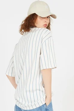 NE PINSTRIPE OS - T-shirt | Beige