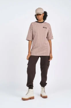 NE PINSTRIPE OS - T-shirt | Beige