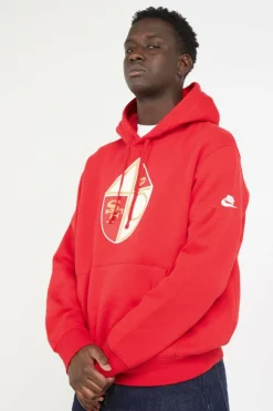 NIKE CLUB - Hoodie | Rouge