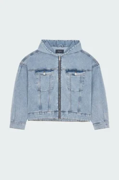 NMALVIVA L/S DENIM JACKET W HOOD VI338MB - Veste | Bleu