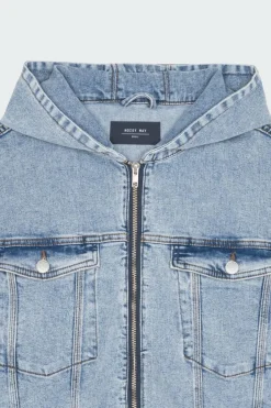 NMALVIVA L/S DENIM JACKET W HOOD VI338MB - Veste | Bleu