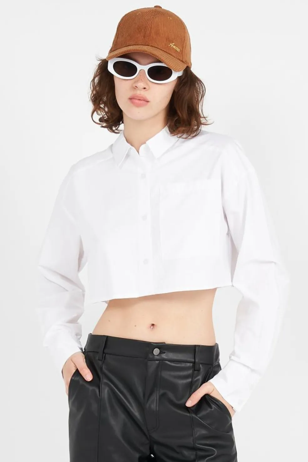 NMASTA L/S CROPPED SHIRT FWD - Chemise | Blanc