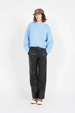 NMBILLY L/S O-NECK KNIT BLCK FRI FWD - Pull | Bleu