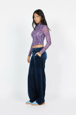 NMCARRIE L/S HIGH NECK TOP FWD - Top | Violet