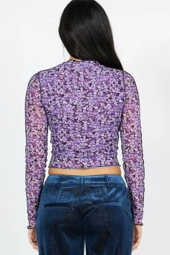 NMCARRIE L/S HIGH NECK TOP FWD - Top | Violet