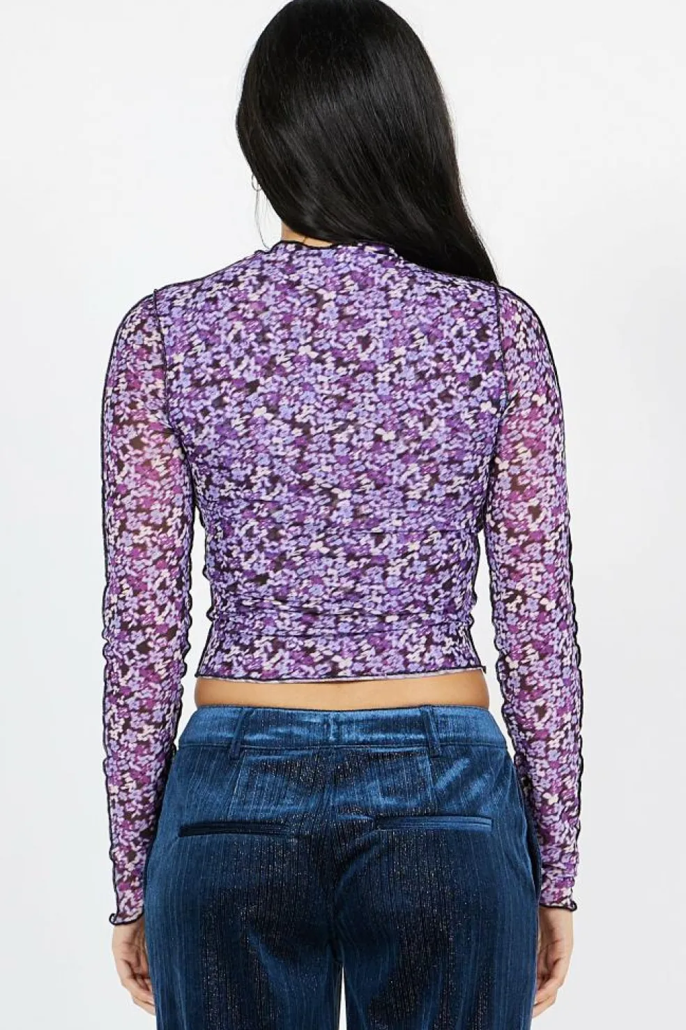 NMCARRIE L/S HIGH NECK TOP FWD - Top | Violet