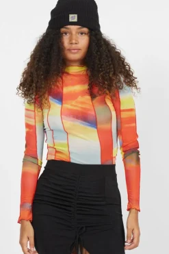 NMEMMY L/S STITCH DETAIL TOP FWD - Top | Rouge