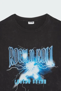 NMRENA IDA S/S T-SHIRT WASHED JRS FWD - T-shirt | Noir