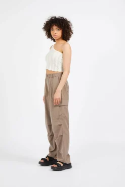 NMSADIE S/L ONE SHOULDER CROP KNIT TOP - Top sans manches | Multicolore