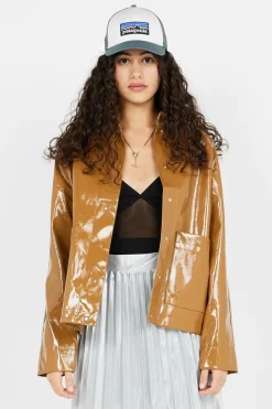 NMSKY L/S SHORT VINYL COAT NOOS - Veste | Marron