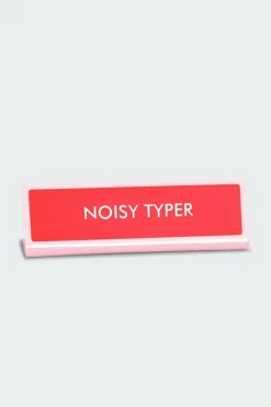 Noisy Typer Deskplate Sign - Plaque de bureau | Multicolore