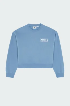 OBEY CITIES CREW - Sweatshirt | Bleu