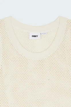 OBEY HUDSON MESH TANK - Débardeur | Beige