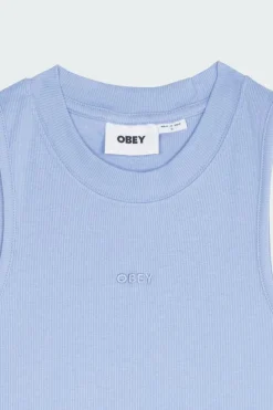 OBEY RIB KNIT DRESS - Robe | Bleu