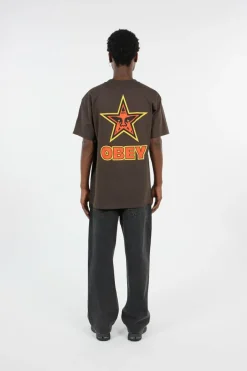 OBEY STAR - T-shirt | Marron