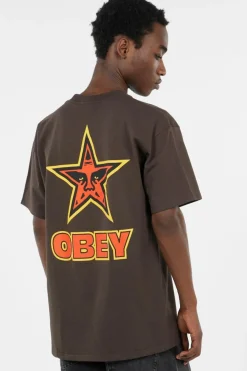 OBEY STAR - T-shirt | Marron