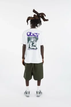 OBEY STOP WORRY NOW - T-shirt | Blanc
