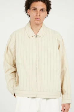 OBEY STRIPE ZIP - Veste | Beige