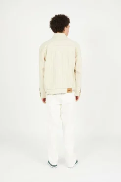 OBEY STRIPE ZIP - Veste | Beige