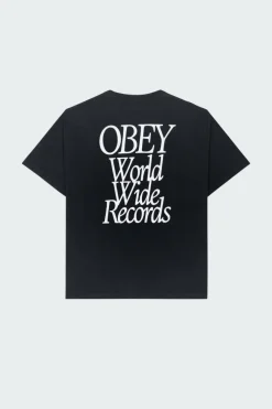 OBEY WORLDWIDE RECORDS - T-shirt | Noir