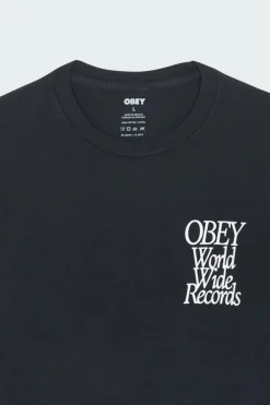 OBEY WORLDWIDE RECORDS - T-shirt | Noir