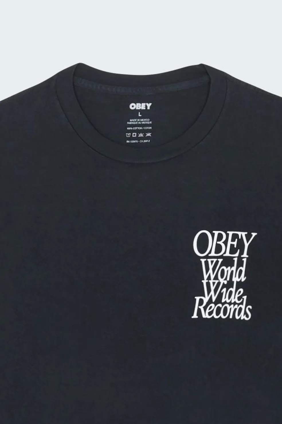 OBEY WORLDWIDE RECORDS - T-shirt | Noir