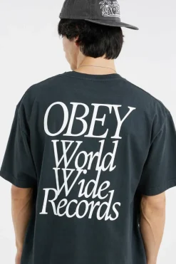 OBEY WORLDWIDE RECORDS - T-shirt | Noir