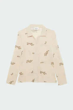 OLAF WMN AOP SHEER SHIRT - Chemise | Beige