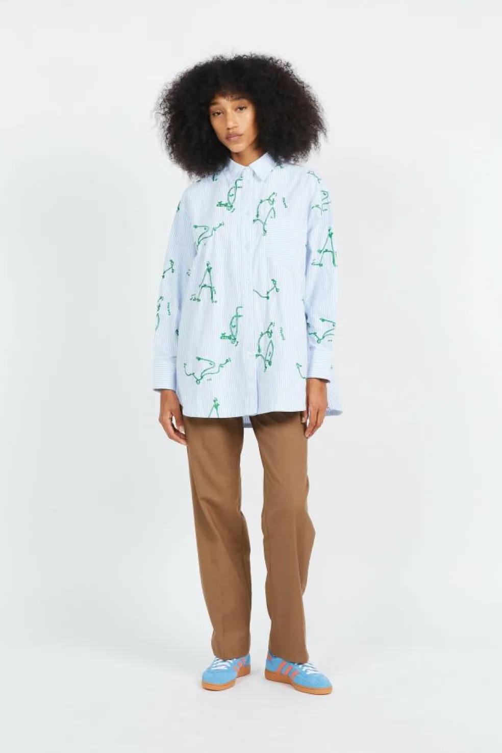 OLAF WMN KNOT OVERSIZED SHIRT - Chemise | Bleu