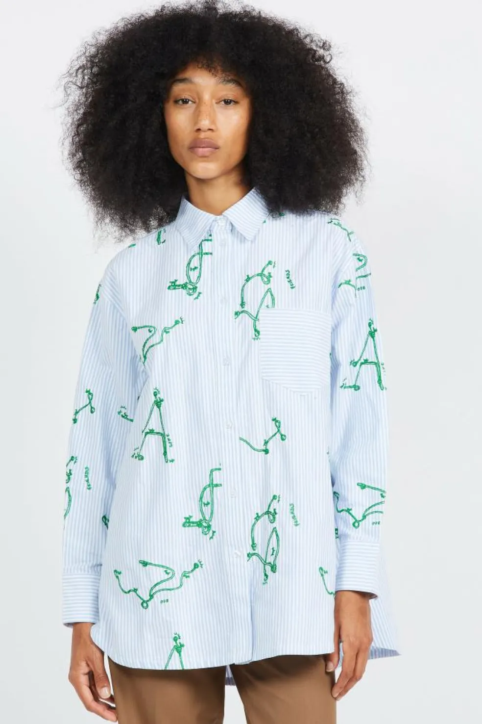 OLAF WMN KNOT OVERSIZED SHIRT - Chemise | Bleu