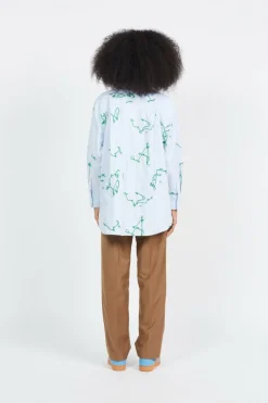 OLAF WMN KNOT OVERSIZED SHIRT - Chemise | Bleu