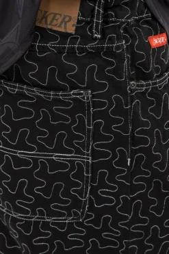 ONELINE DENIM BAGGY - Short | Noir