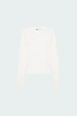 ONLASHLEY LS PEAKABOO ONECK KNT - Pull | Beige