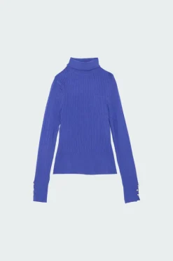 ONLLORELAI LS CABLE ROLLNECK KNT - Pull | Bleu