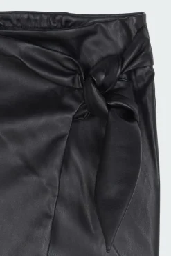 ONLMIA FAUX LEATHER KNOT SKIRT OTW - Jupe | Noir