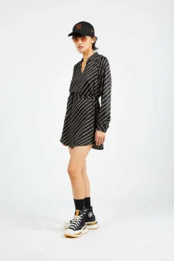 ONLTHALIA L/S V-NECK TUNIC BF PTM - Chemisier | Noir