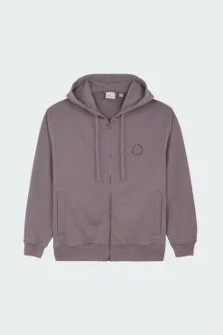 orbit emb zip hoodie - Hoodie zippé | Gris