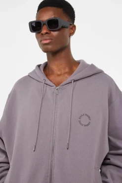 orbit emb zip hoodie - Hoodie zippé | Gris