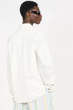 ORGANIC GABARDINE LENS - Chemise | Blanc