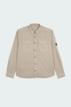 ORGANIC GABARDINE LENS - Chemise | Kaki