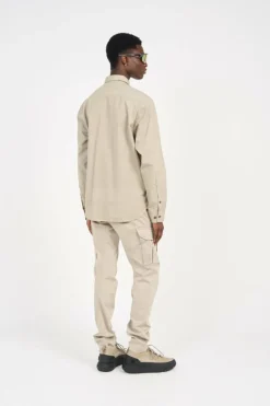 ORGANIC GABARDINE LENS - Chemise | Kaki