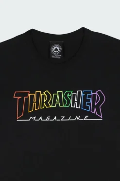 OUTLINED RAINBOW MAG - T-shirt | Noir