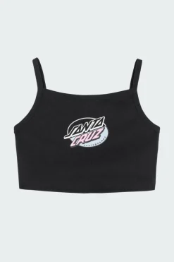 Oval Splice Dot Front Vest - Top | Noir