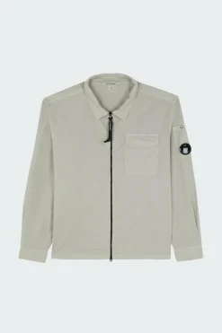 OVERSHIRT IN ORGANIC GABARDINE - Veste | Gris