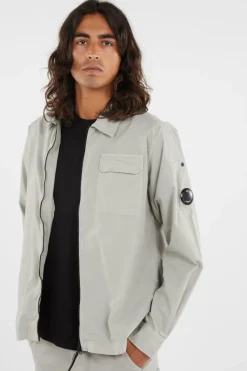 OVERSHIRT IN ORGANIC GABARDINE - Veste | Gris