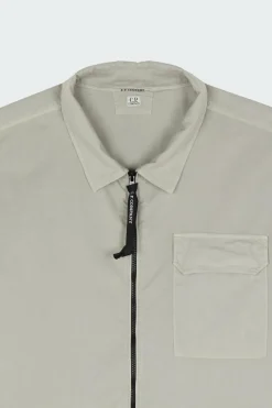 OVERSHIRT IN ORGANIC GABARDINE - Veste | Gris