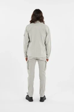 OVERSHIRT IN ORGANIC GABARDINE - Veste | Gris