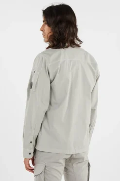 OVERSHIRT IN ORGANIC GABARDINE - Veste | Gris